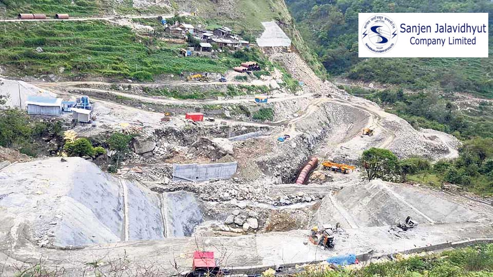 तल्लो साञ्जेन जलविद्युत आयोजनाको संरचना निर्माण पूरा