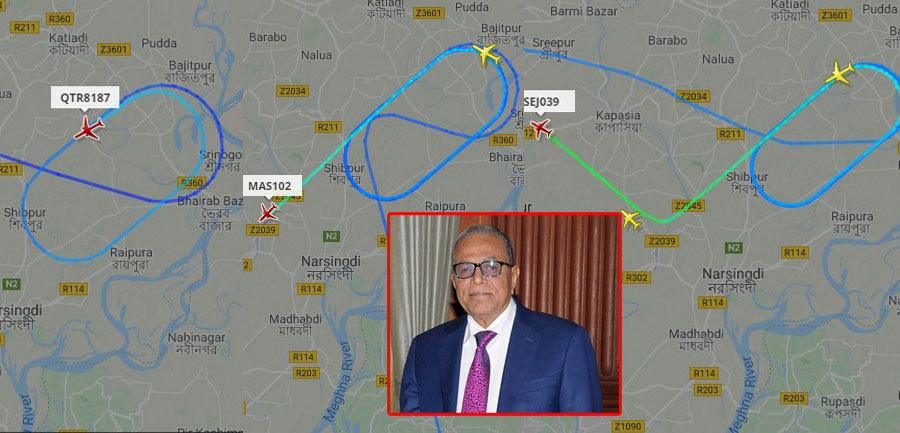 राष्ट्रपति नेपाल आउँदा यस्तो देखियो बंगलादेशको आकाश, उडे राष्ट्रपति हामिद