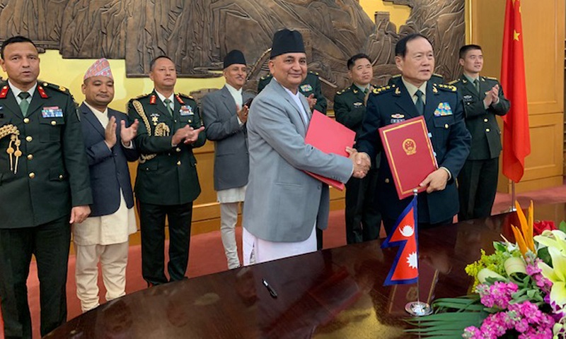 चीनले नेपाली सेनालाई २ अर्ब ४० करोडको सैन्य सामाग्री दिने