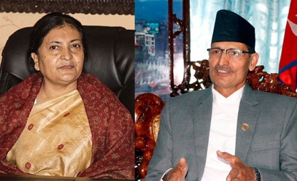राष्ट्रपति भण्डारी र सभामुख सापकोटाबीच भेटवार्ता