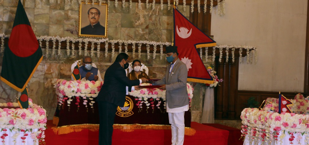 राष्ट्रपति बंगलादेश भ्रमणः रोहनपुर -सिंहबाद रेलमार्गसम्बन्धी सम्झौता