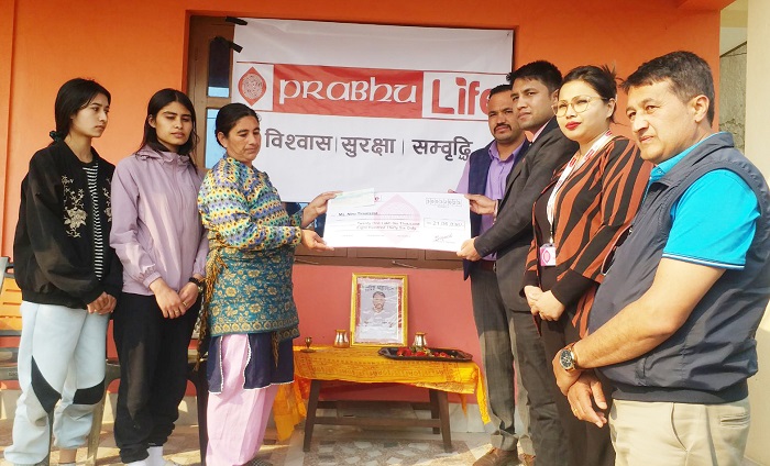 प्रभु लाइफद्वारा एक हप्तामै मृत्यु दावी भुक्तानी