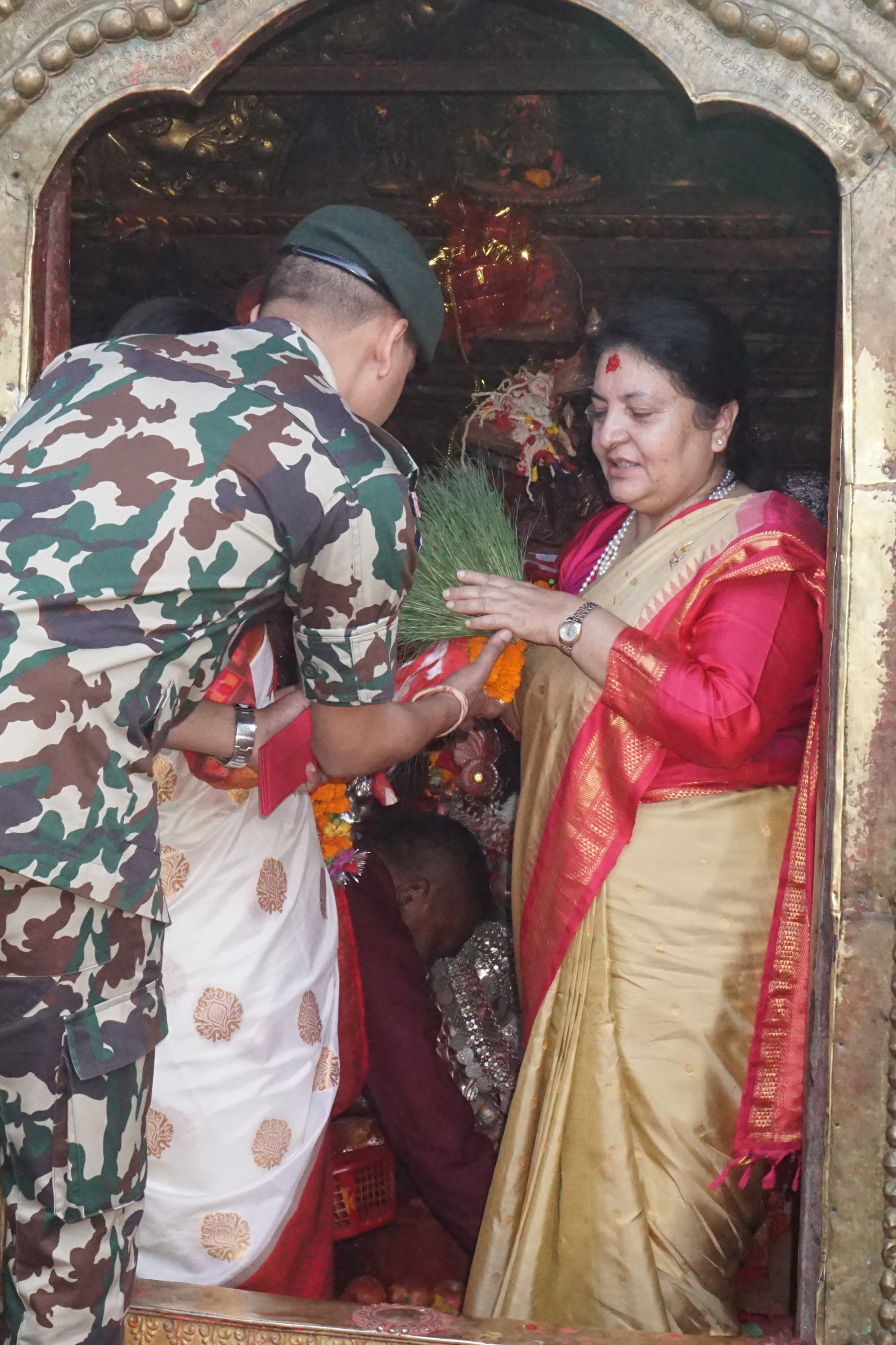 राष्ट्रपति भण्डारीद्वारा पलाञ्चोक भगवतीको पूजा–अर्चना