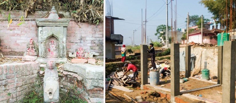 पुरातात्विक सम्पदास्थलको दोहन, किरियापुत्री भवन निर्माण गरिँदै