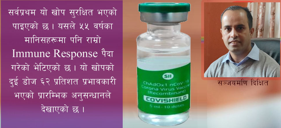 नेपालमा कोरोना विरुद्ध प्रयोग हुन सक्ने खोप COVISHIED का बारेमा के थाहा छ ?