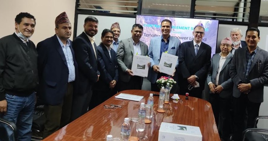 तनहुँ जलविद्युत् आयोजनको बाँध निर्माणका लागि १६ अर्ब ६२ करोडमा सम्झौता