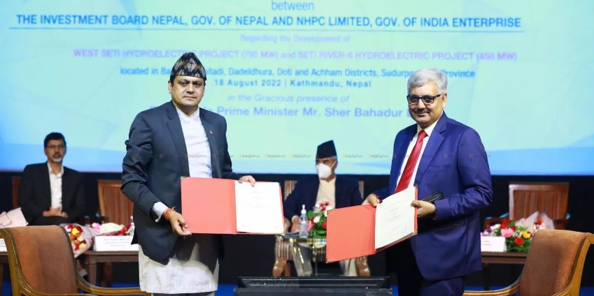 पश्चिम सेती  र सेती नदी-६ जलविद्युतको सर्वेक्षण अनुमतिपत्र भारतीय कम्पनीलाई