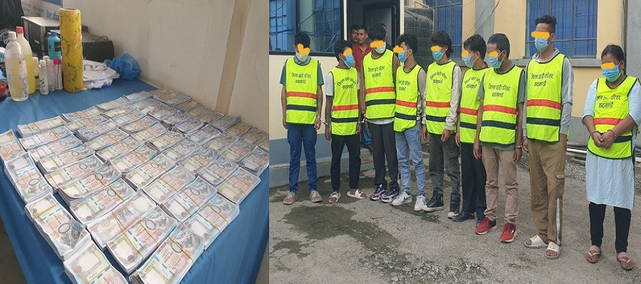 पर्यटक बसमा ५२ लाख ७५ हजार नक्कली नोट फेला, नौ जना पक्राउ