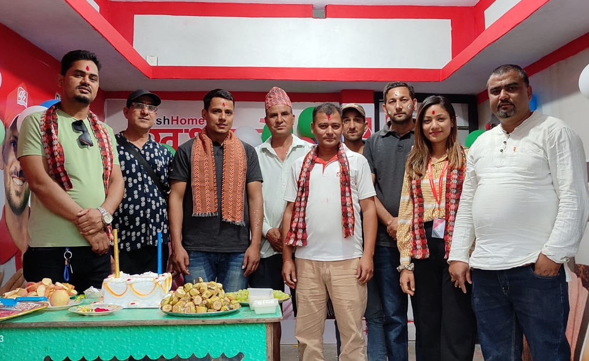 बागफाटा महेन्द्रनगरमा डिशहोम फाईवरनेटको सोरुम उद्घाटन