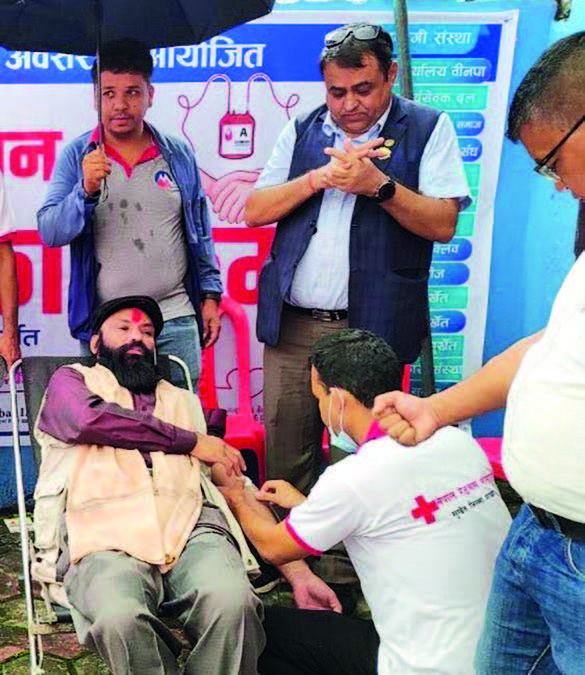 प्रेमसागर कर्माचार्यले १७१ औं पटक गरे रक्तदान