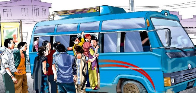 पहिलो पटक बस आउँदा अविर जात्रा