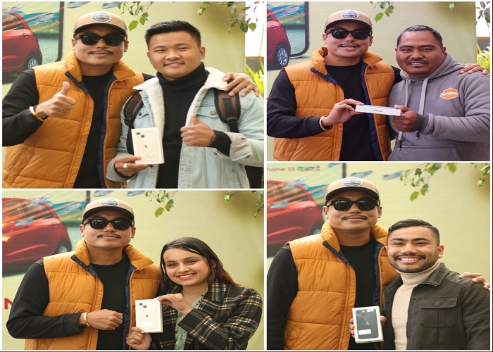 फोनपेको ‘झट्ट ट्रान्सफर, चट्ट कार’ योजनाका ३० जनालाई आइफोन १३ हस्तान्तरण
