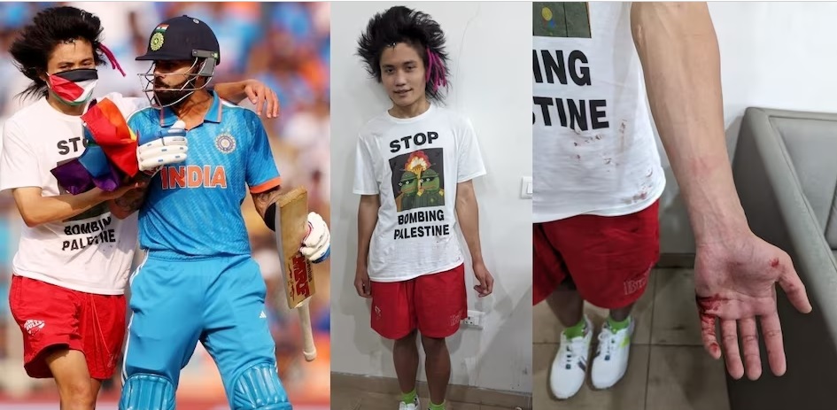 विश्वकपको मैदानमा प्रवेश गर्ने प्यालेस्टाइन समर्थक को हुन् ? भारतको जर्सी लगाएर स्टेडियम पुगे