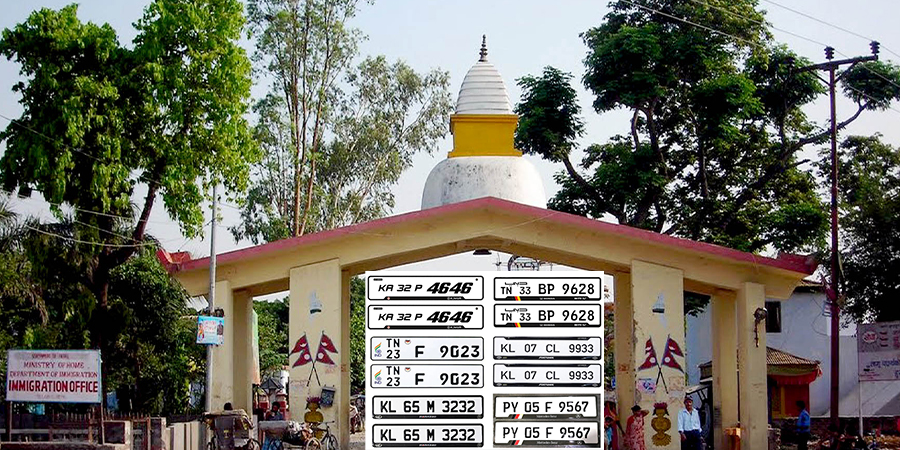 भारतीय नम्बरप्लेटका गाडीलाई बेलहियाबाट फर्काइँदै