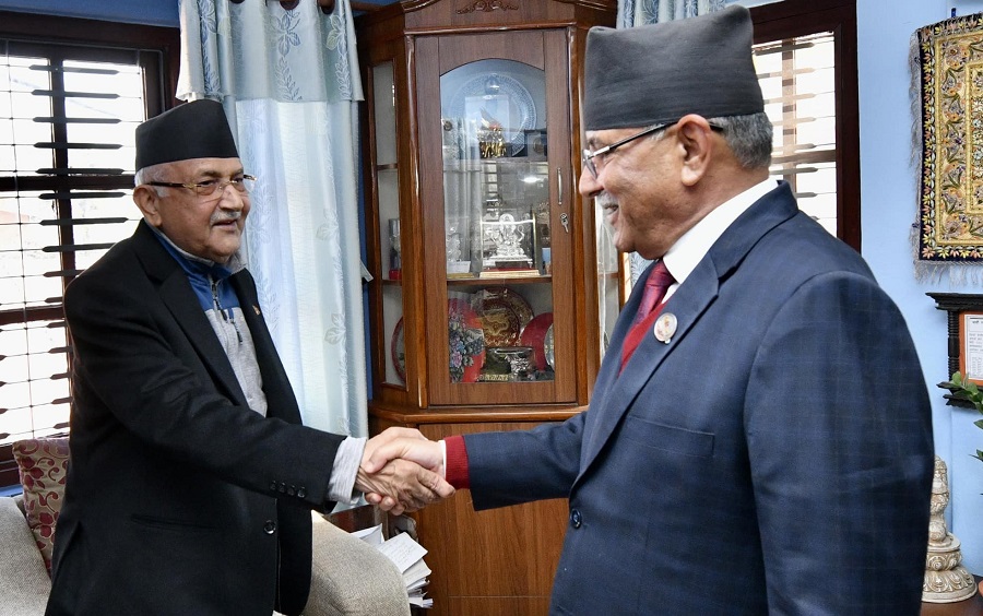 आज ओली र प्रचण्डबीच निर्णायक वार्ता, छुट्ने कि नेकपा ब्युँताउने भन्ने टुंगो लाग्ने