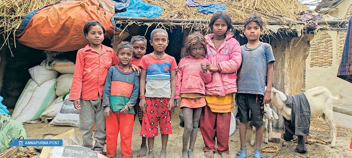 चरम गरिबीका कारण मुसहर बालबालिकाले पढ्न पाएनन्