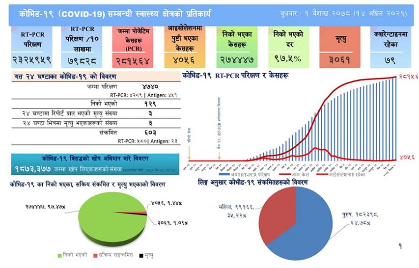 थप ६०३ जनामा कोरोना संक्रमण पुष्टि