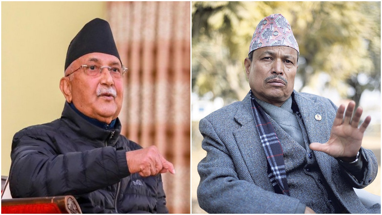 एमाले अध्यक्षमा ओली र रावल भिड्दै