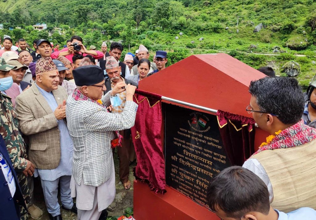 दार्चुलामा नेपाल–भारत जोड्ने मोटरेबल पुलको शिलान्यास