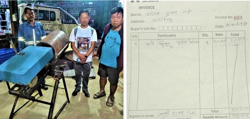 महावीर पुनको राष्ट्रिय आविष्कार केन्द्रले बनाएको मेसिन भारत निर्यात