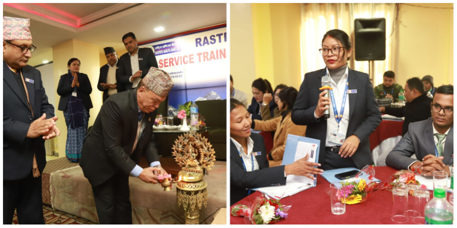 राष्ट्रिय वाणिज्य बैंकद्धारा नवनियुक्त कर्मचारीहरुलाई पूर्व सेवाकालिन तालिम प्रदान