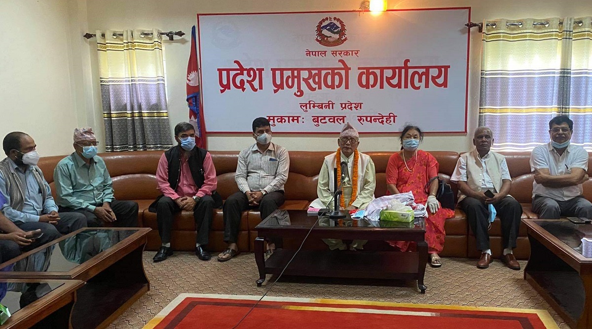 लुम्बिनी प्रदेश प्रमुखले गरे पदभार ग्रहण
