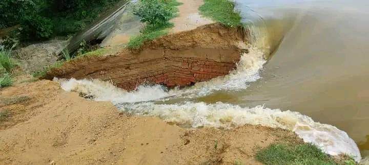 वर्षाले विजयनगरको शंकरपुर ताल फुट्यो, १५ गाउँ जोखिममा