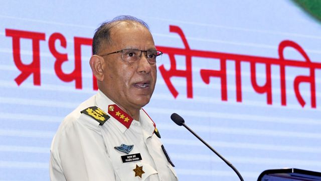 प्रधानसेनापति शर्मा चीन प्रस्थान